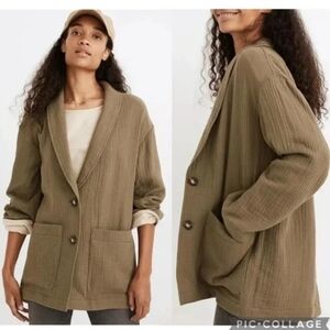 Madewell Gauze Dorset Jacket Blazer Shacket NWOT Size S Relaxed